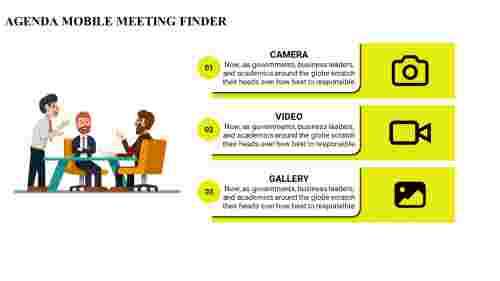 agenda slide template ppt-agenda mobile-meeting finder